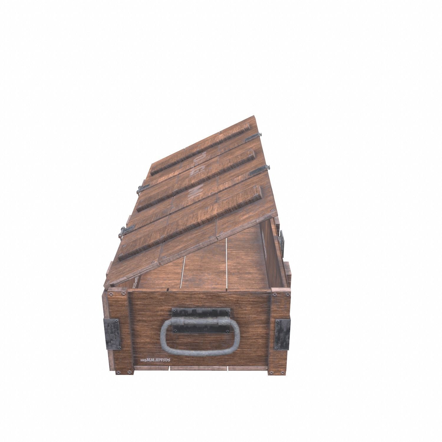 Ammo Crate - 02 Low-poly 3D model_8