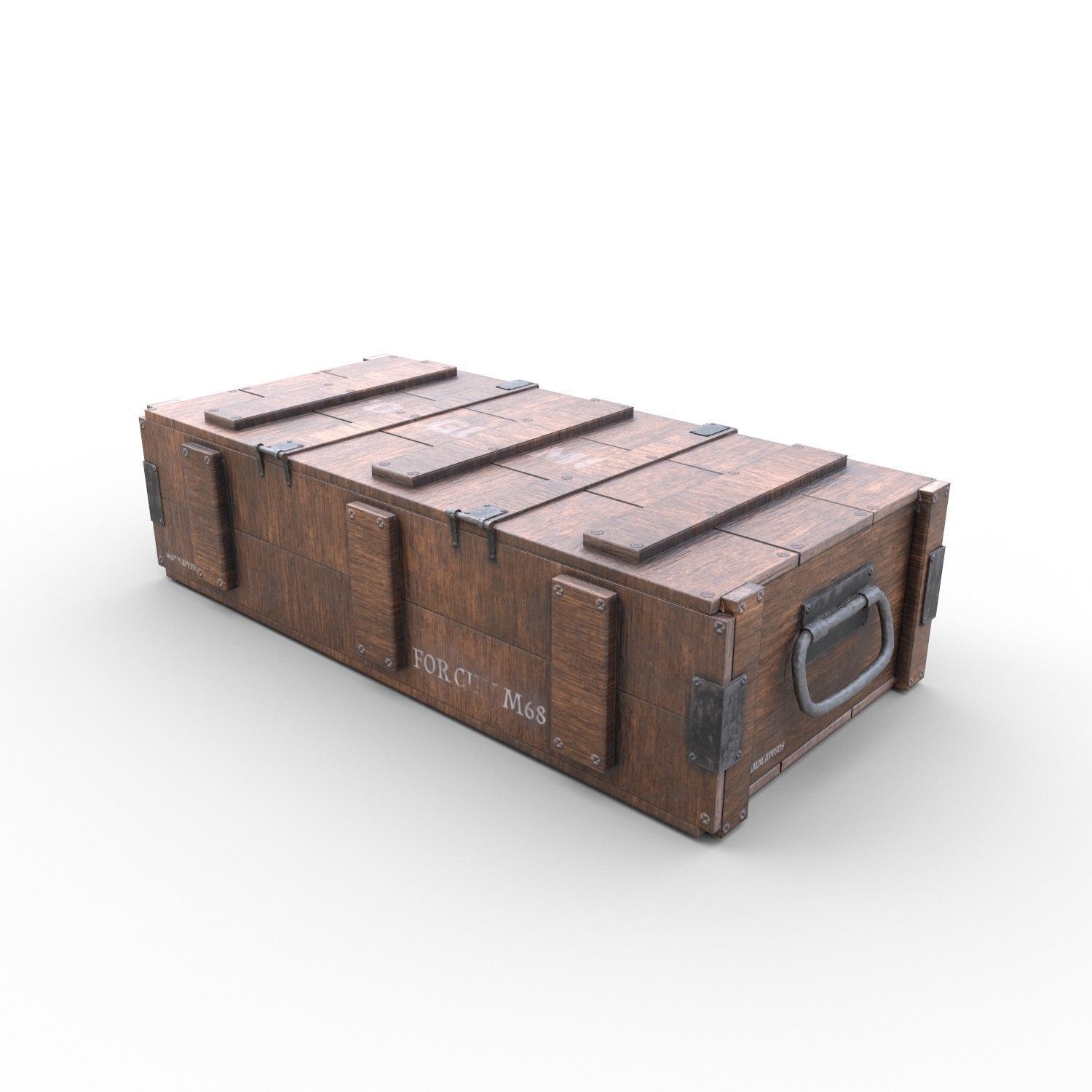 Ammo Crate - 02 Low-poly 3D model_4
