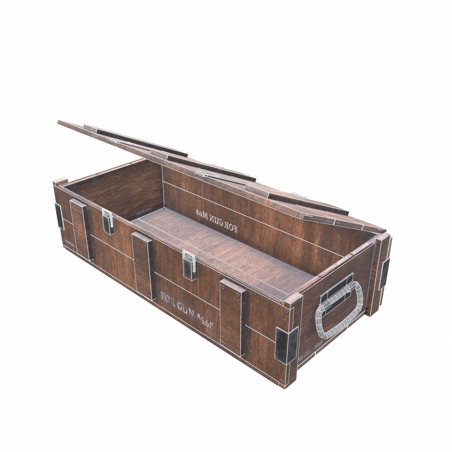 Ammo Crate - 02 Low-poly 3D model_13
