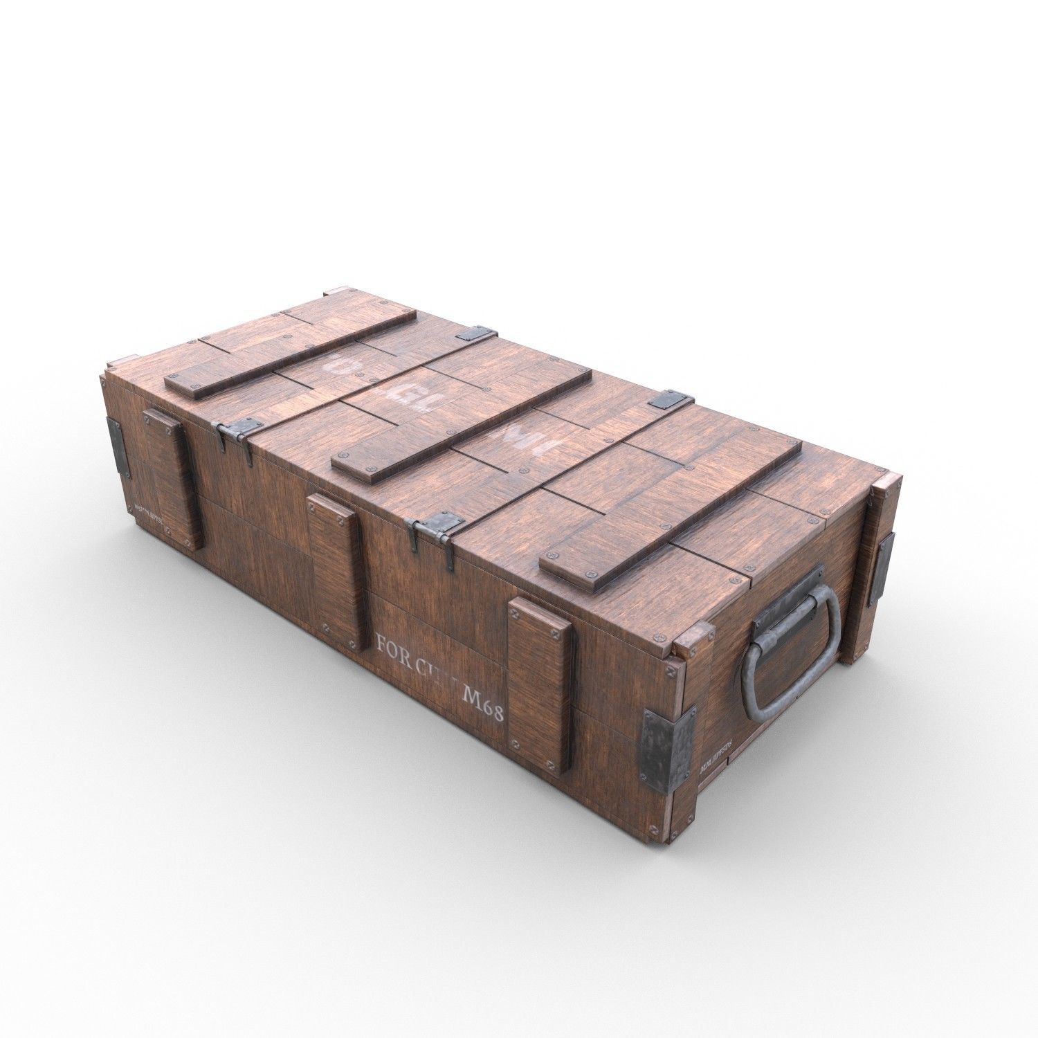Ammo Crate - 02 Low-poly 3D model_5