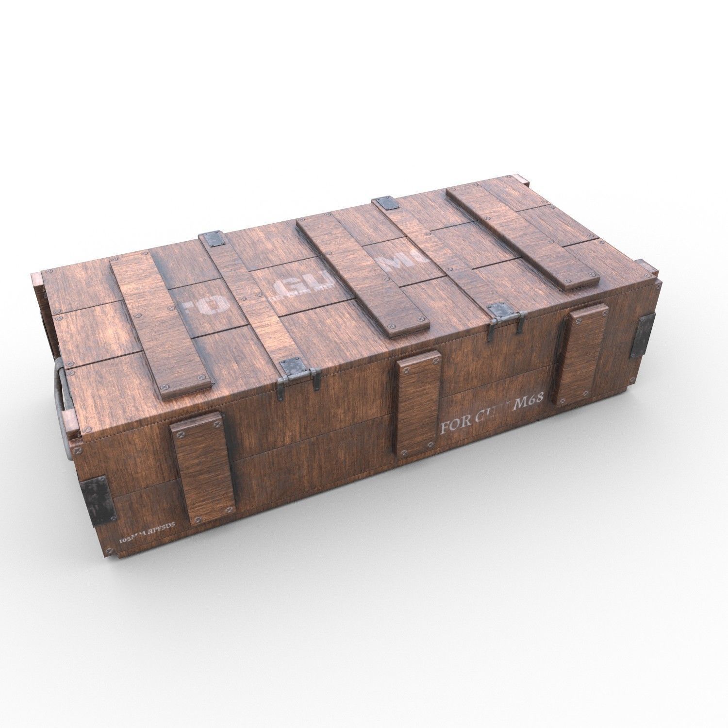 Ammo Crate - 02 Low-poly 3D model_6