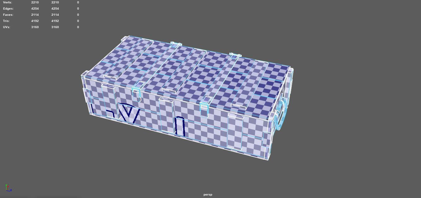 Ammo Crate - 02 Low-poly 3D model_22