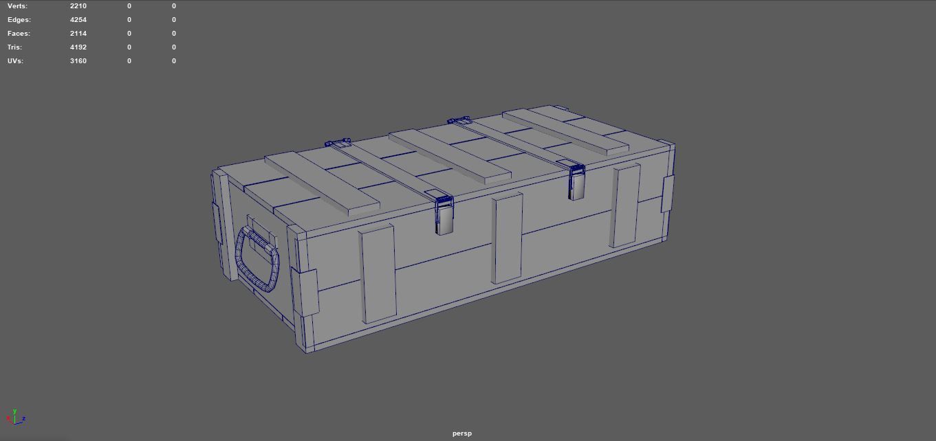 Ammo Crate - 02 Low-poly 3D model_21