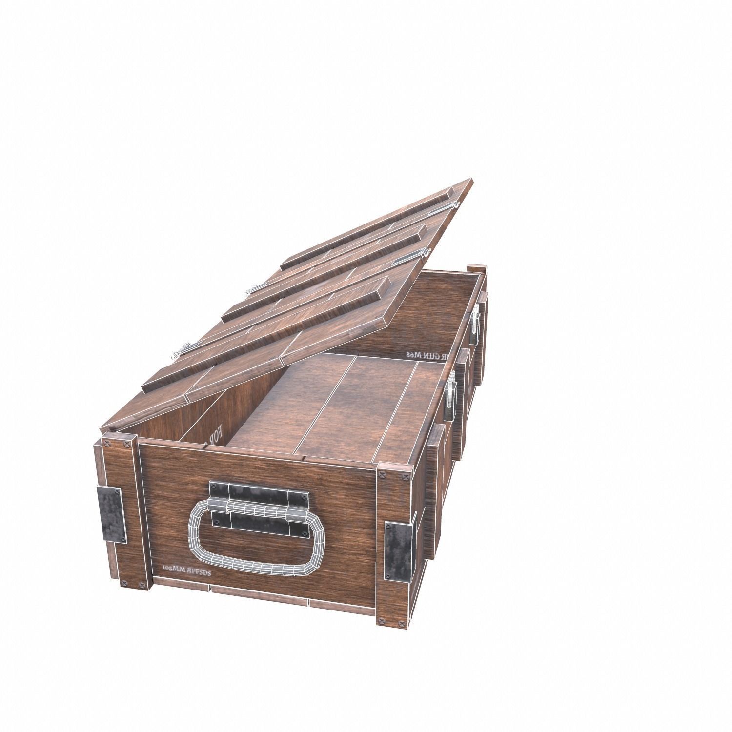 Ammo Crate - 02 Low-poly 3D model_19