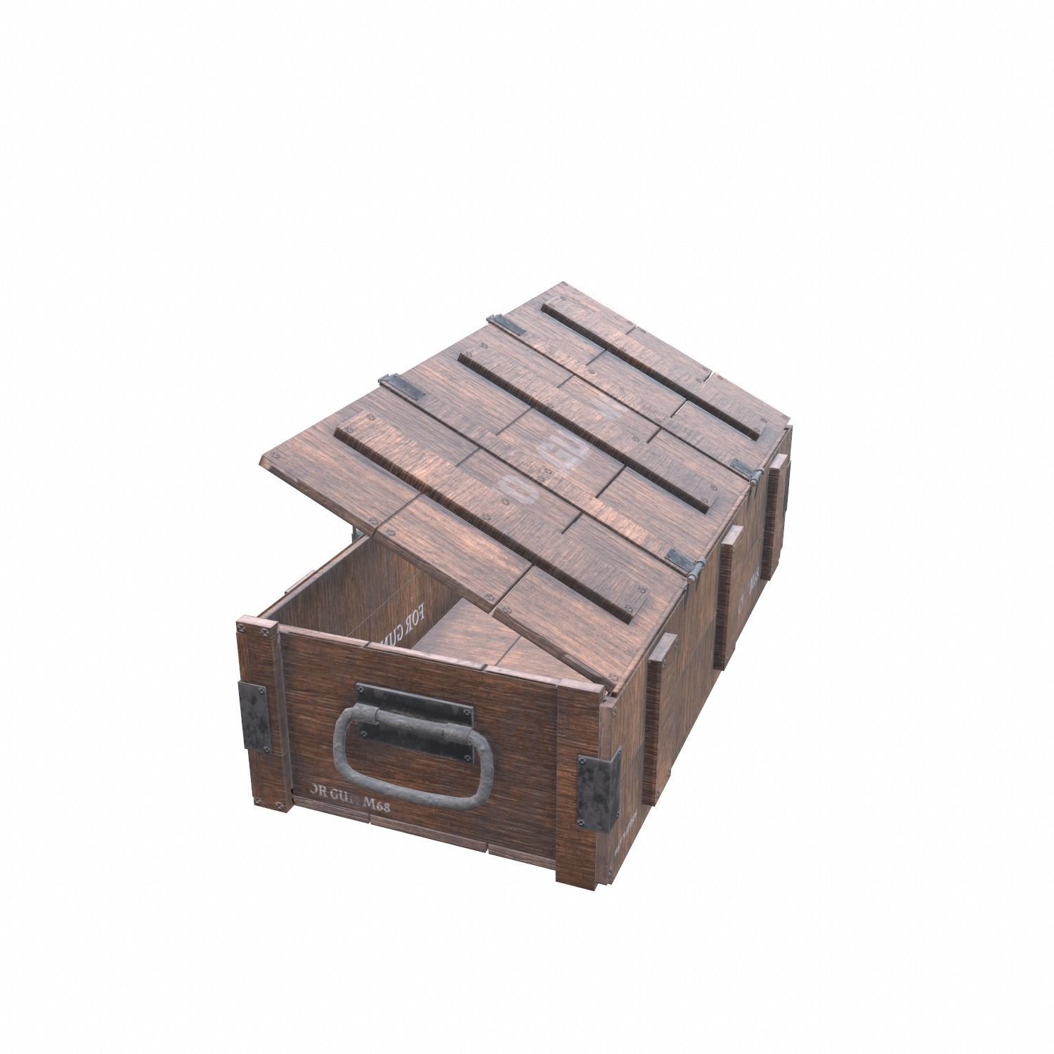 Ammo Crate - 02 Low-poly 3D model_11