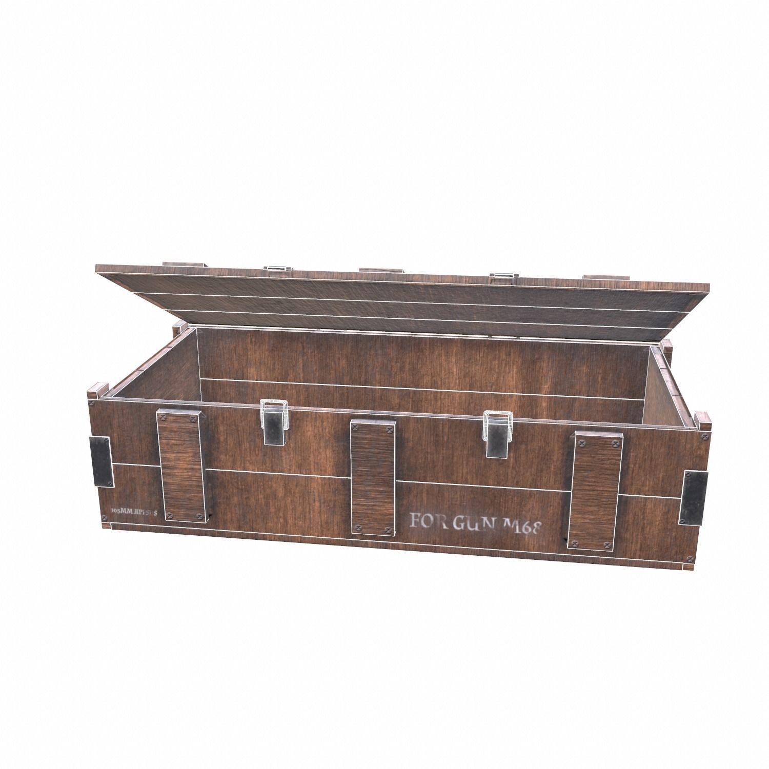 Ammo Crate - 02 Low-poly 3D model_15