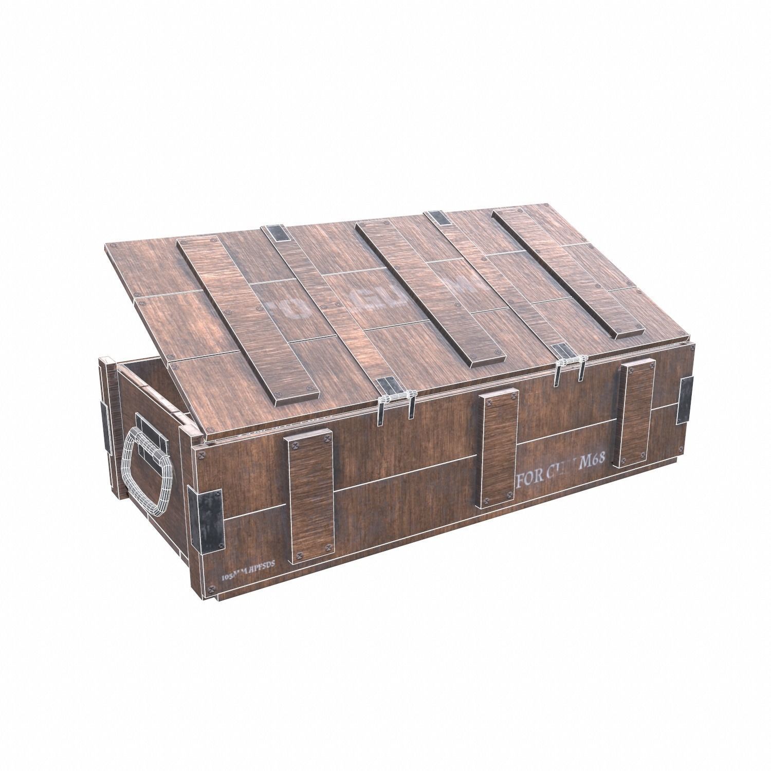 Ammo Crate - 02 Low-poly 3D model_16