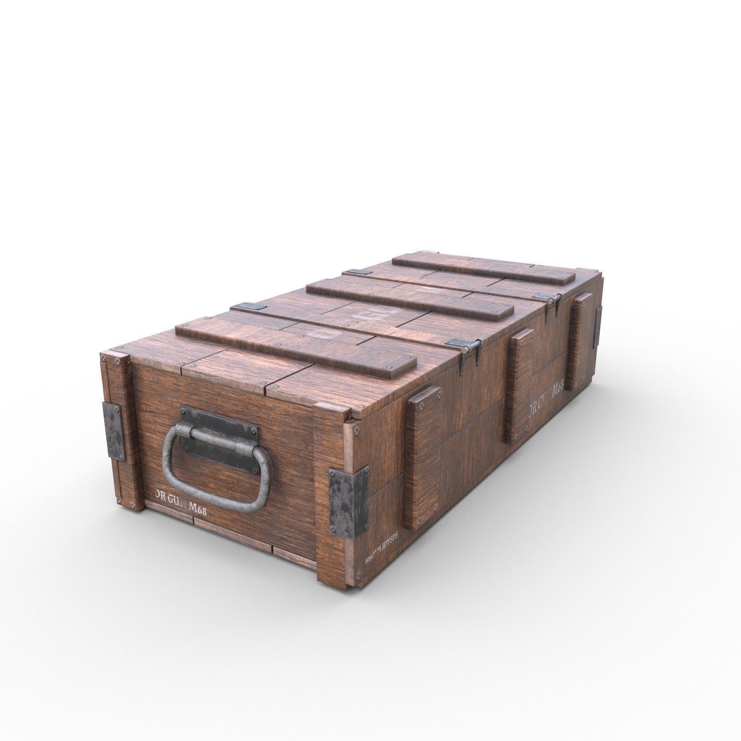 Ammo Crate - 02 Low-poly 3D model_3