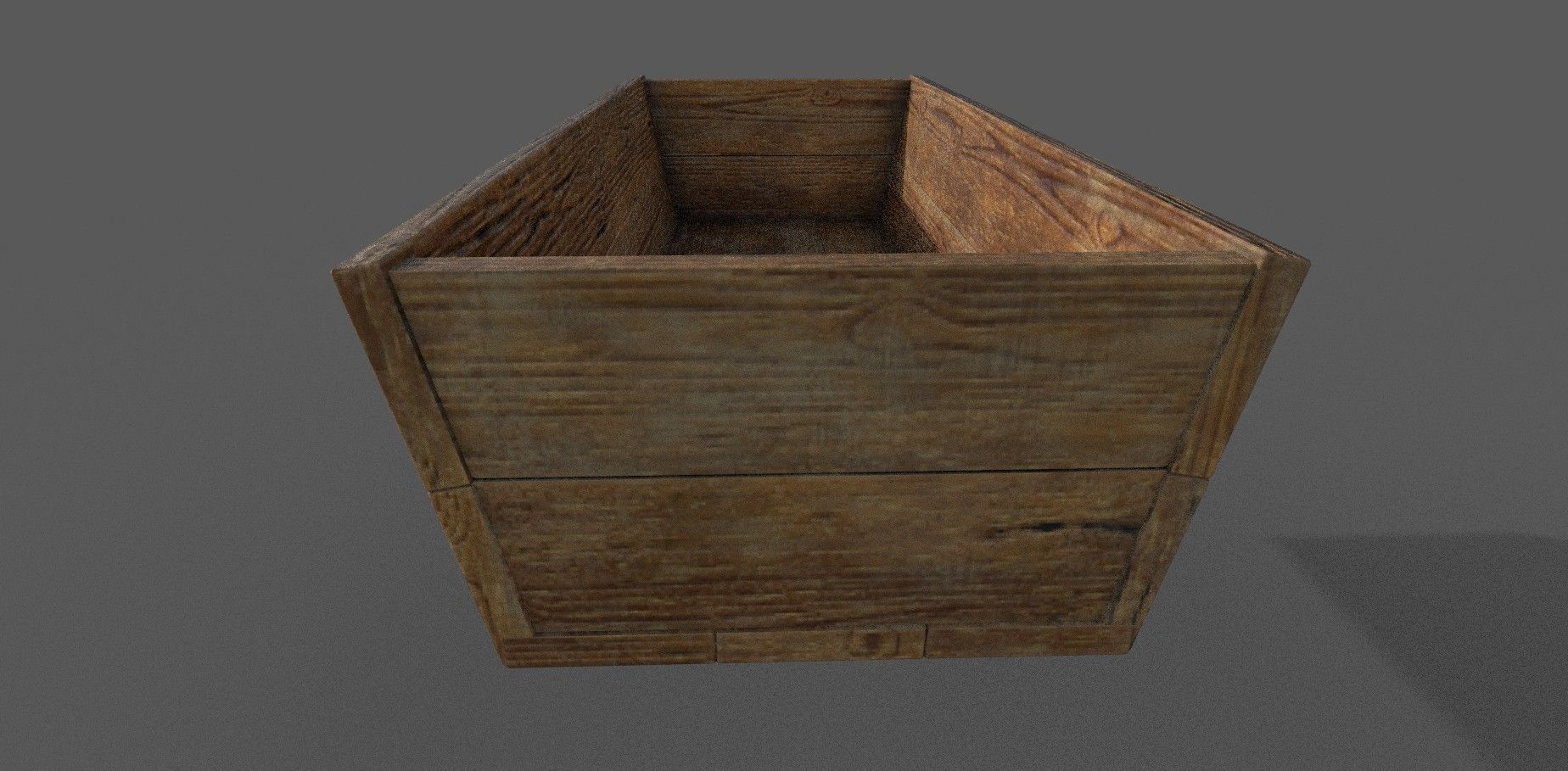 Trough Low-poly 3D model wooden box Low-poly 3D model_7