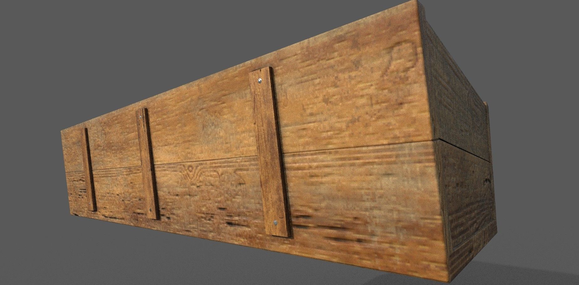 Trough Low-poly 3D model wooden box Low-poly 3D model_8