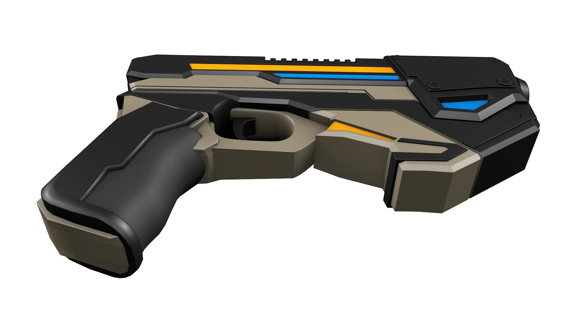 Sci Fi Gun 3D model_2
