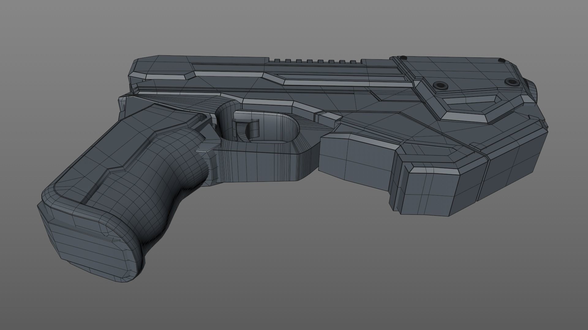 Sci Fi Gun 3D model_10