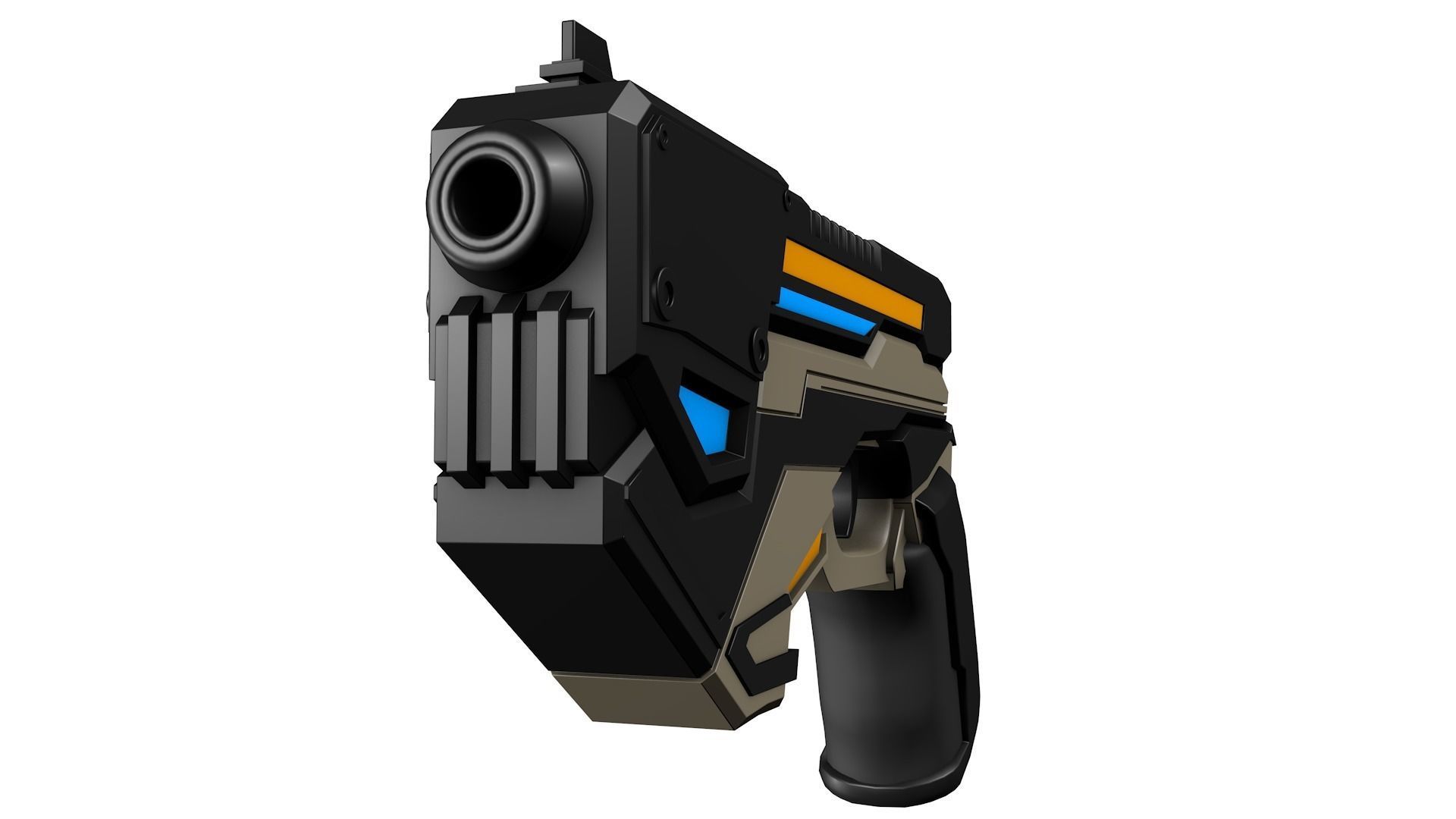 Sci Fi Gun 3D model_7