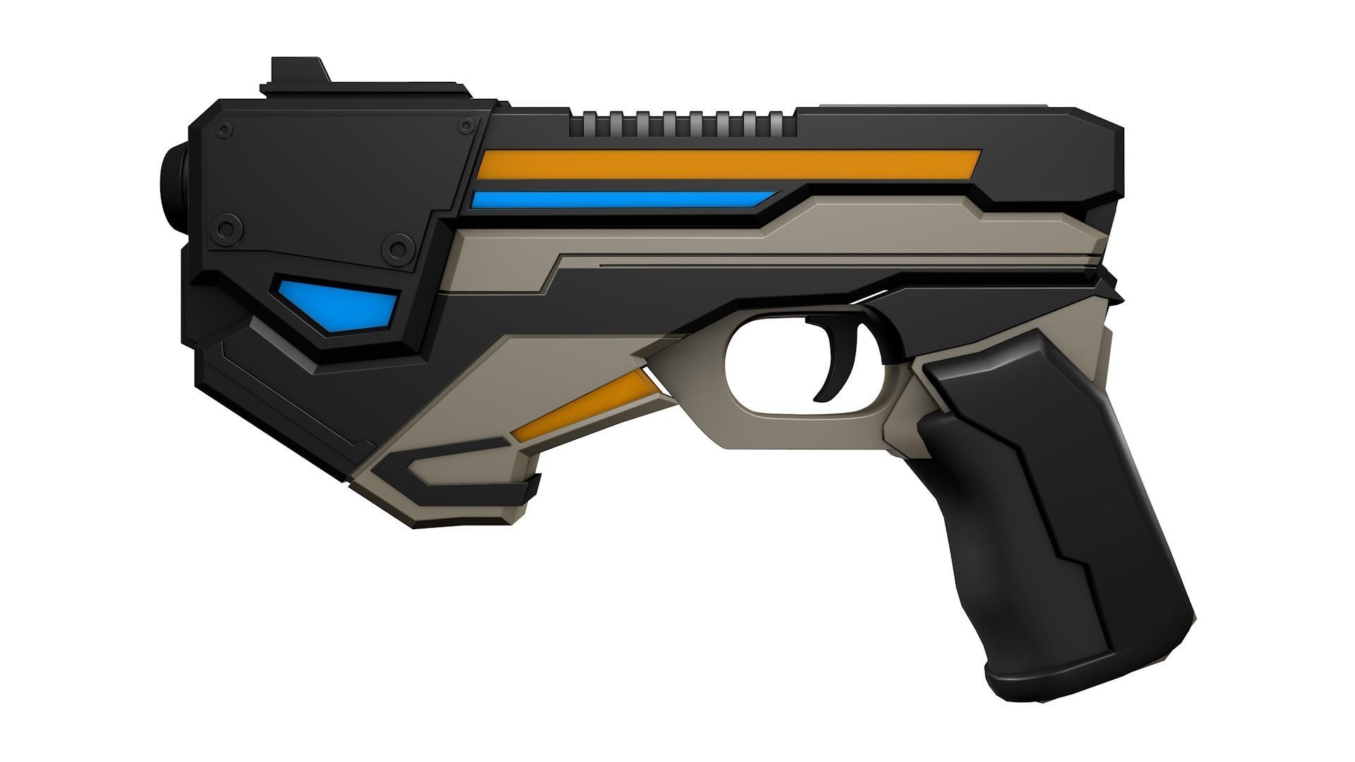 Sci Fi Gun 3D model_3