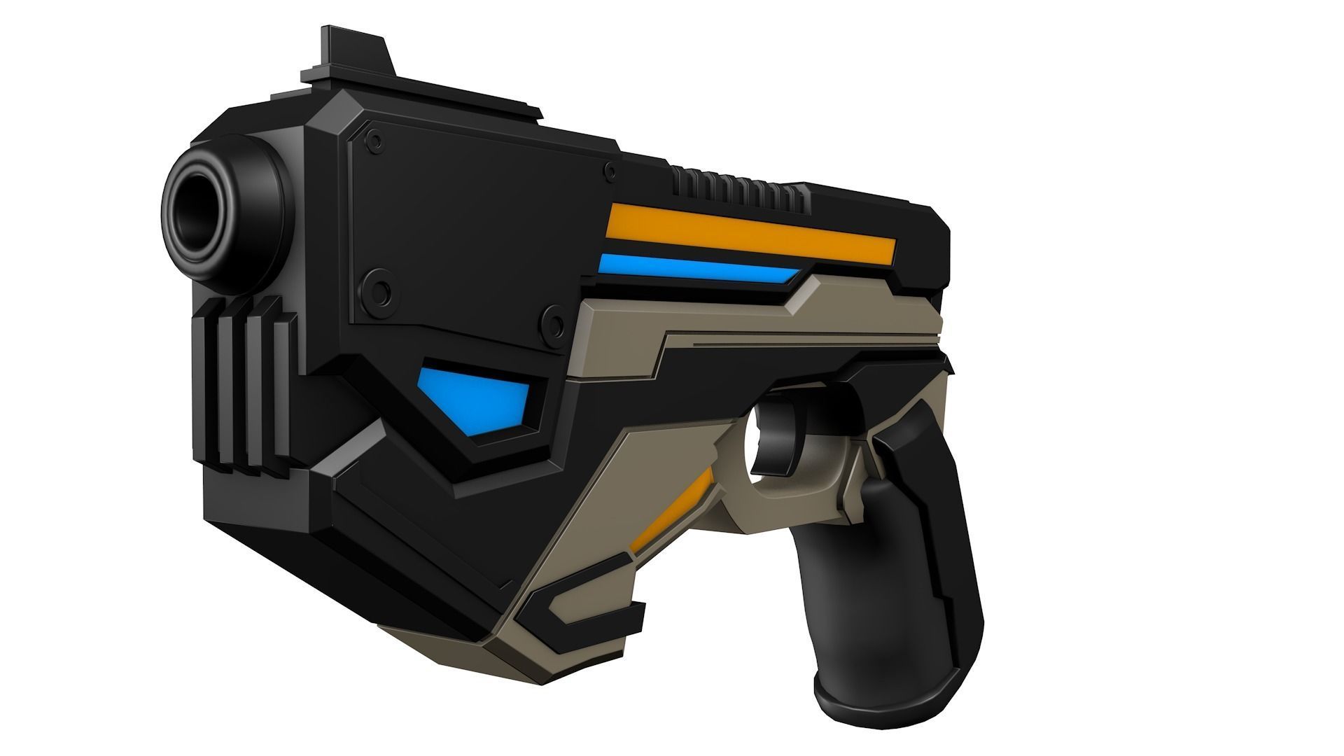 Sci Fi Gun 3D model_4