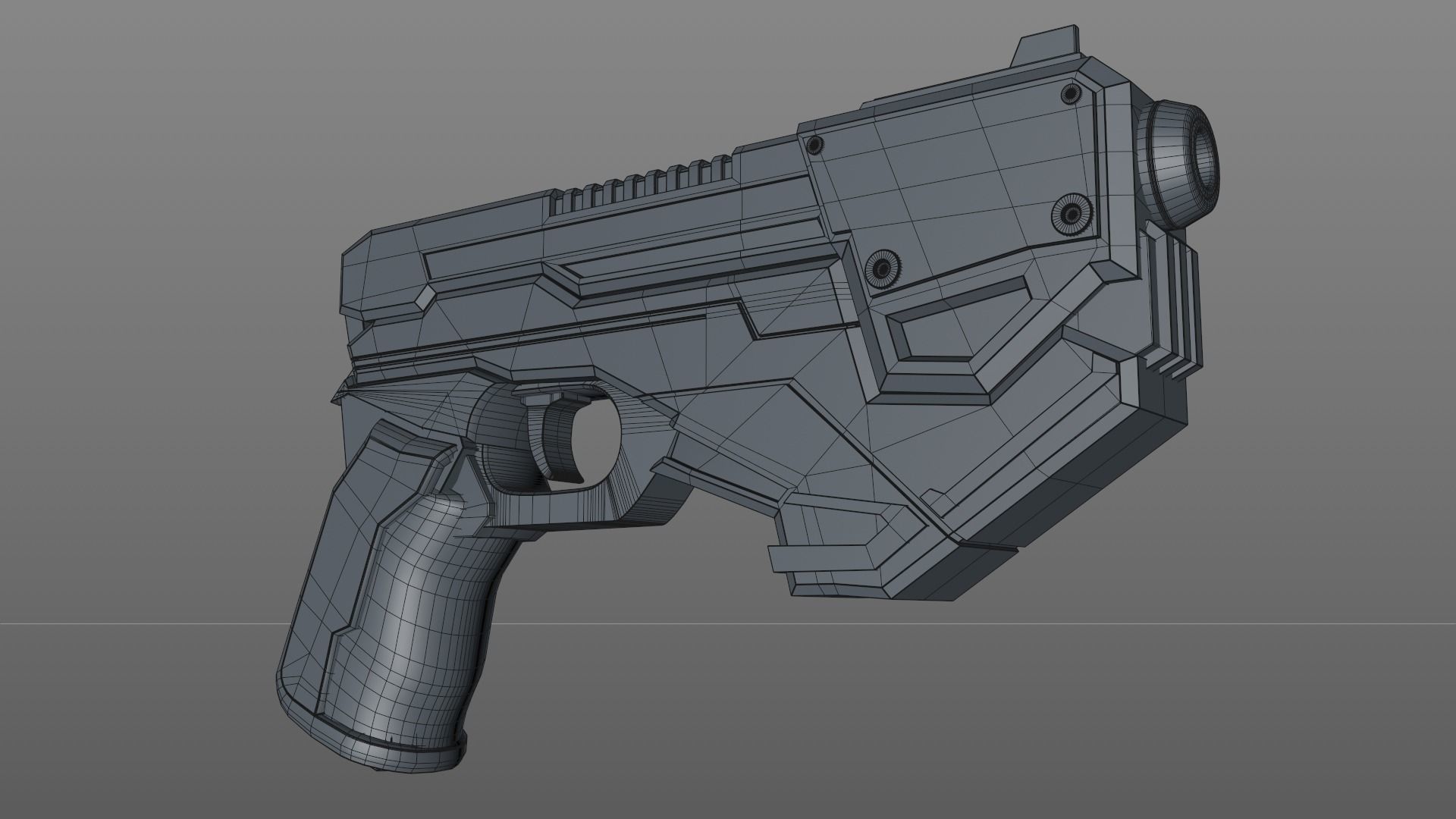 Sci Fi Gun 3D model_8