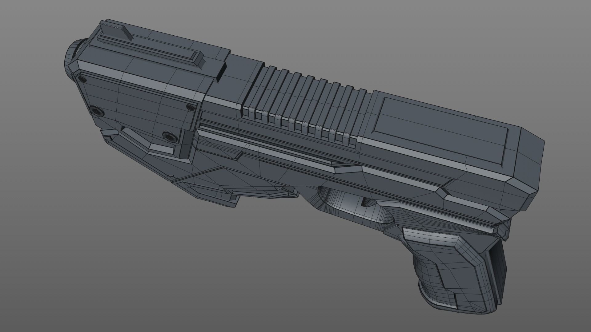 Sci Fi Gun 3D model_16