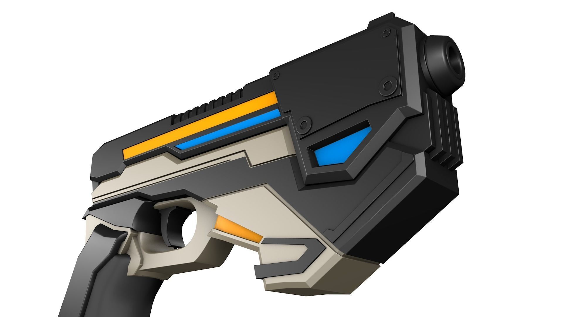 Sci Fi Gun 3D model_6