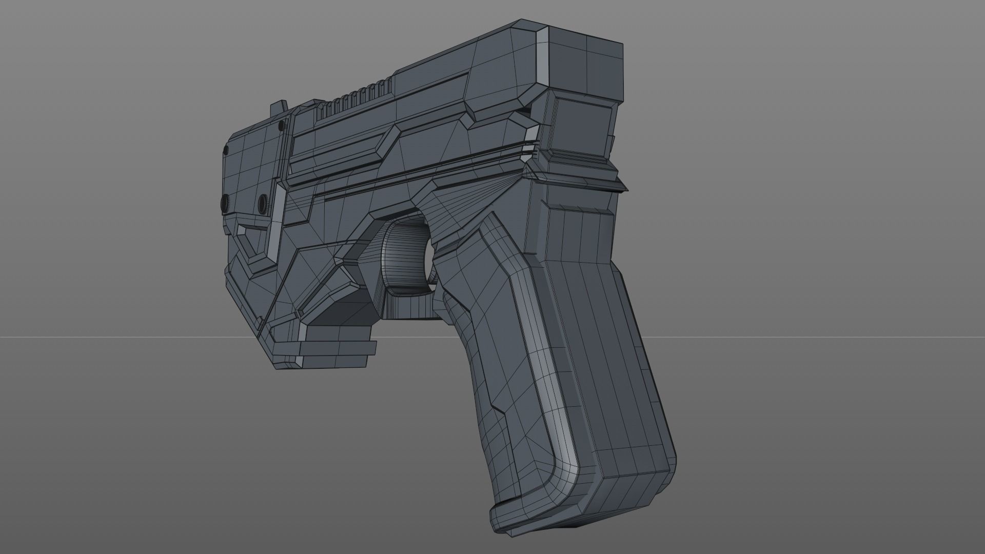 Sci Fi Gun 3D model_9