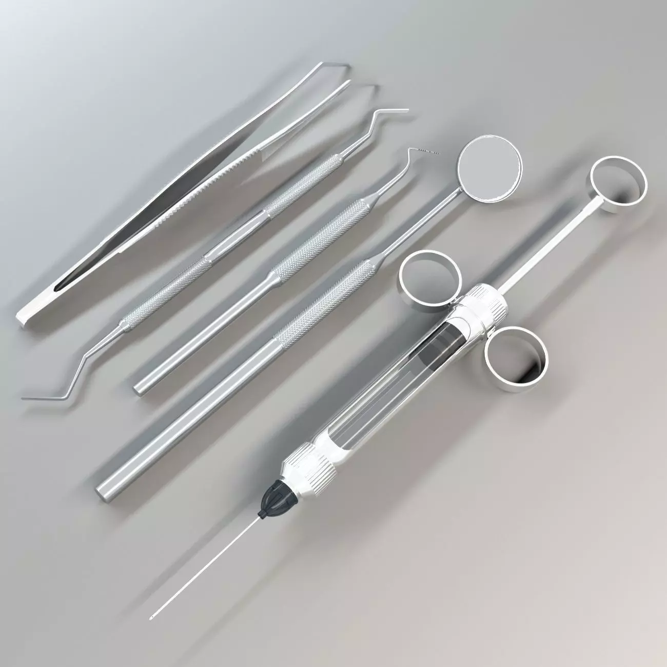 3D Basic dental equipment pack model 3D model_0