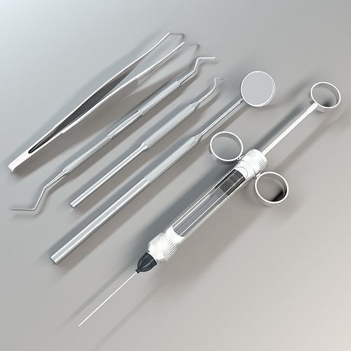 3D Basic dental equipment pack model 3D model