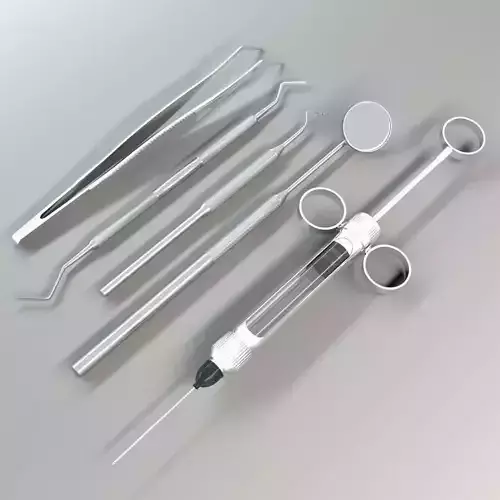 3D Basic dental equipment pack model 3D model