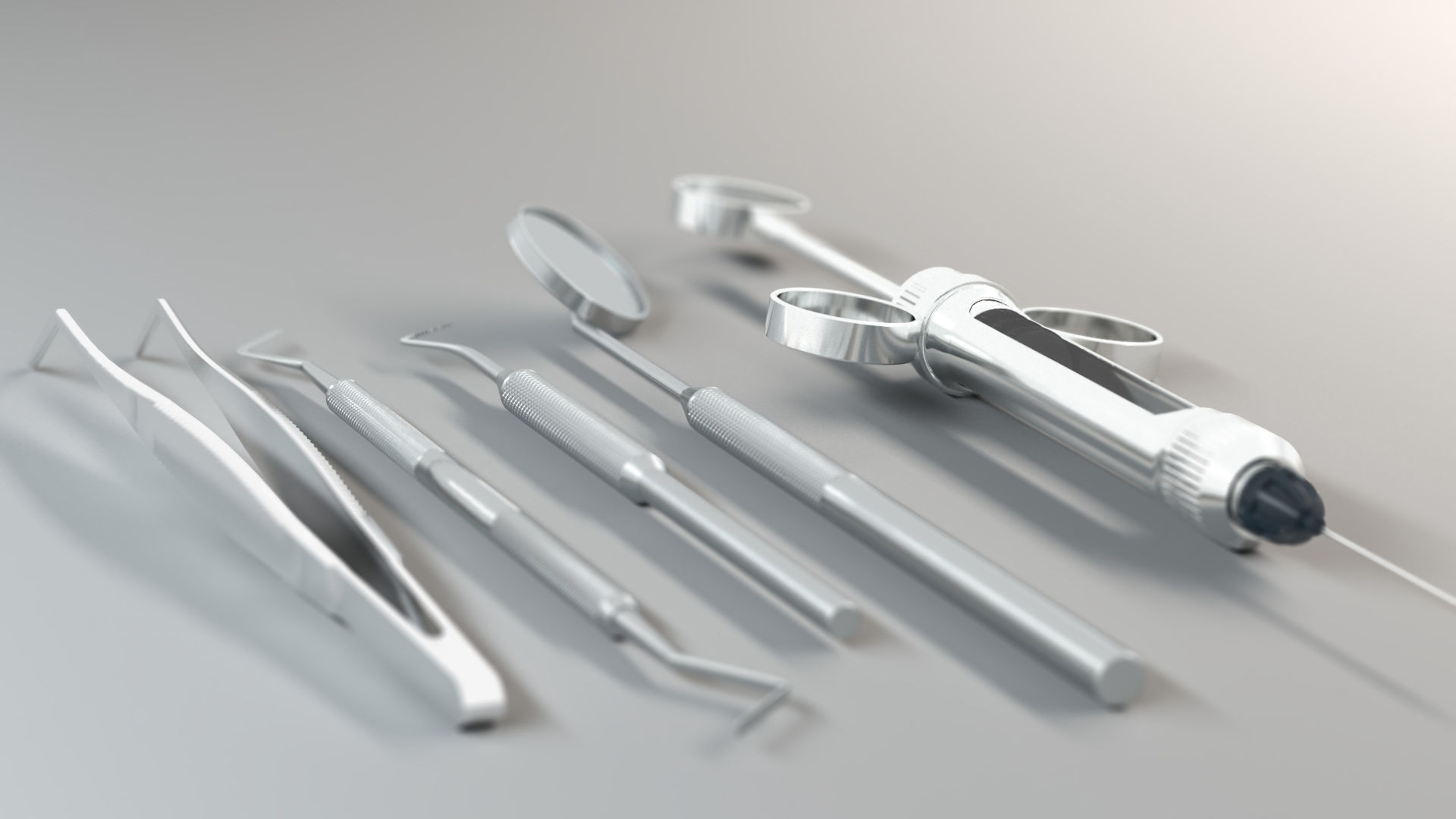 3D Basic dental equipment pack model 3D model_3