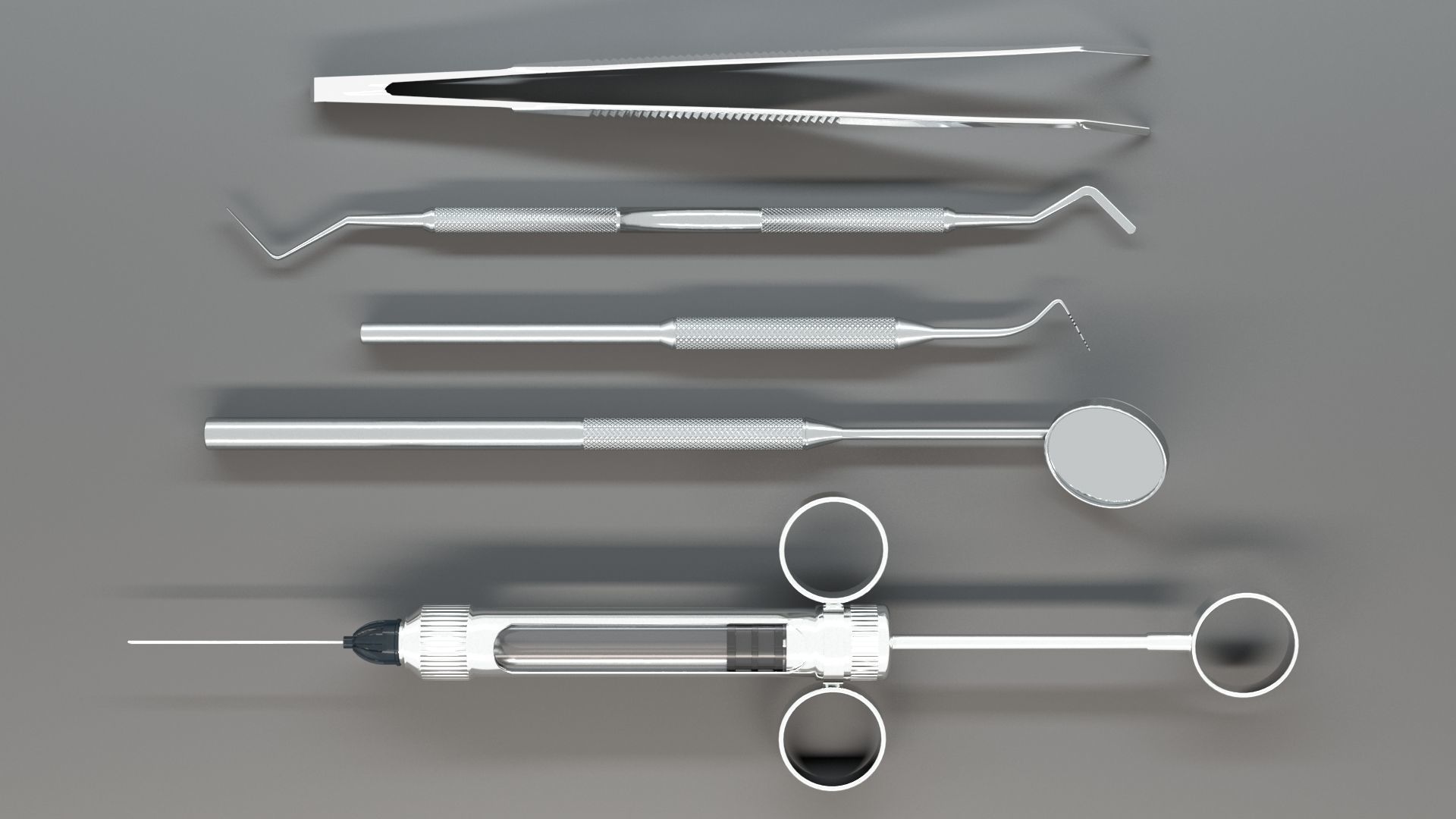 3D Basic dental equipment pack model 3D model_1