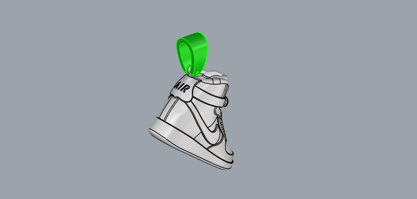 nike air jordan pendant 3D print model_3