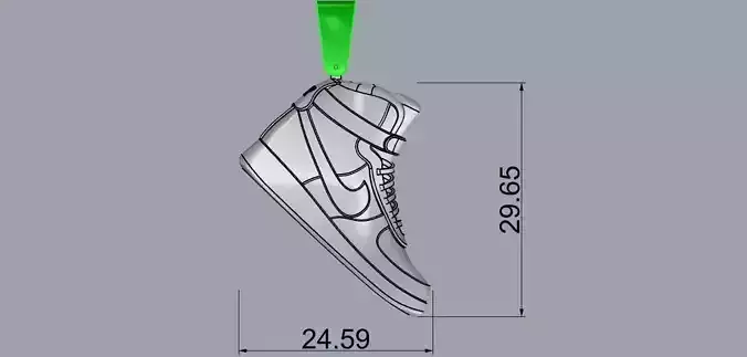 nike air jordan pendant 3D print model