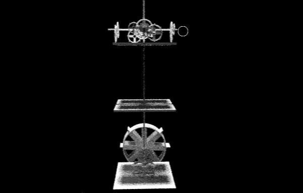 Water Powered Clock Tower Gear Assembly 3D model_1