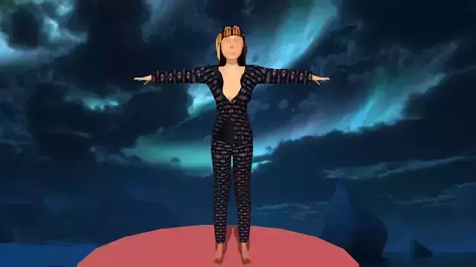 woman in crafty suit