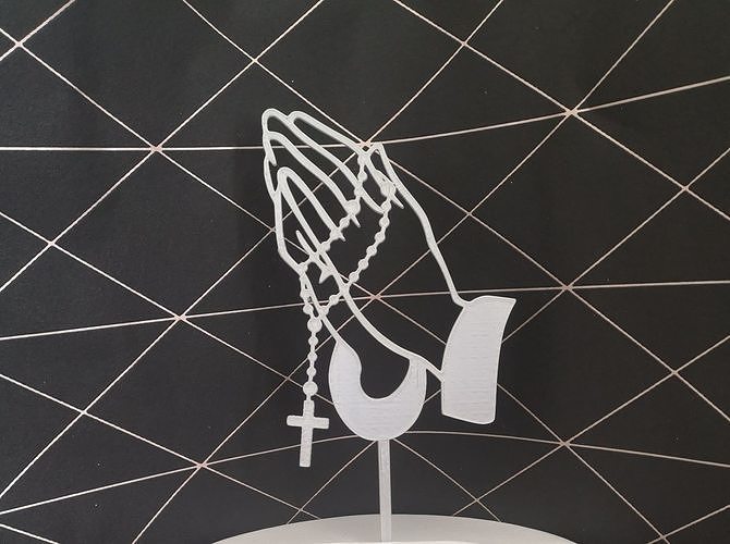 Cake topper - Praying hands 3D print model