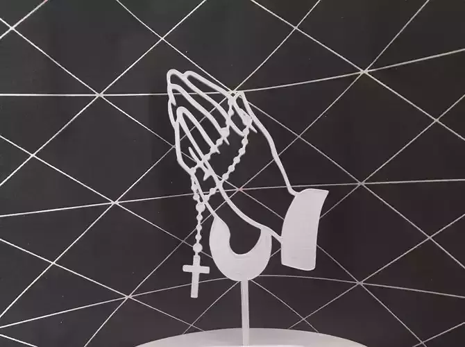 Cake topper - Praying hands