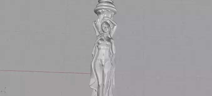 cg ornately carved wooden pole