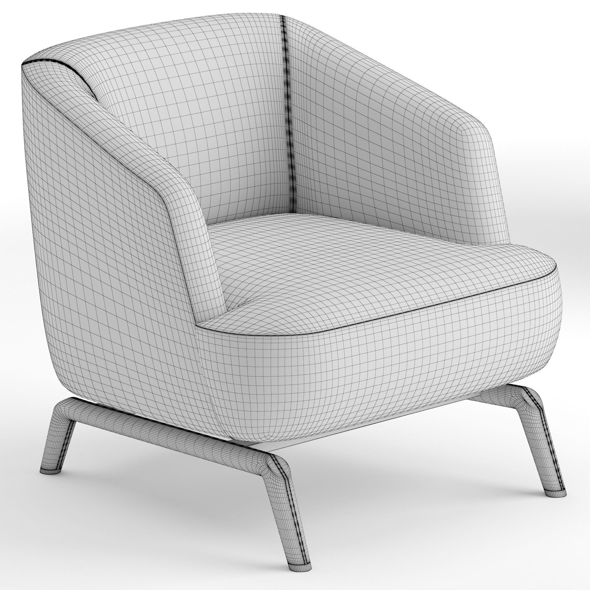 Giorgetti Janet armchair 3D model_4
