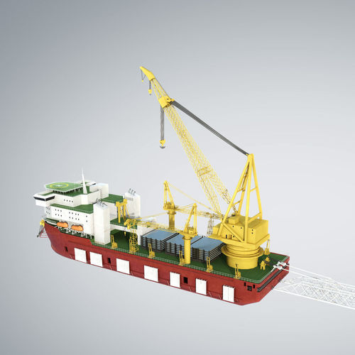 Pipelay Crane Vessel SK 3500 3D model