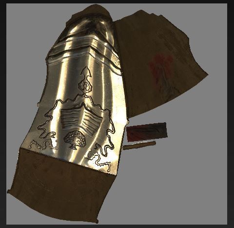 Fantasy Realistic Shield 1 Low-poly 3D model_1