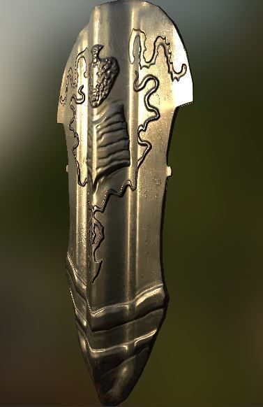 Fantasy Realistic Shield 1 Low-poly 3D model_2