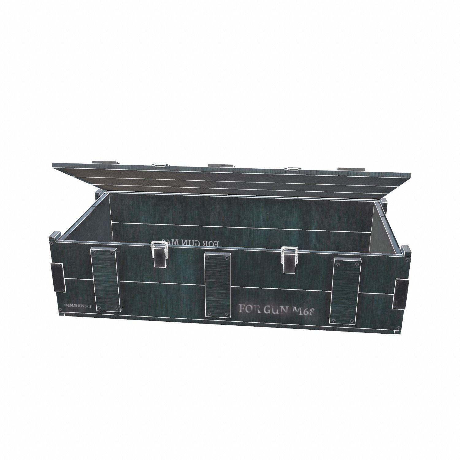 Ammo Crate - 03 Low-poly 3D model_13