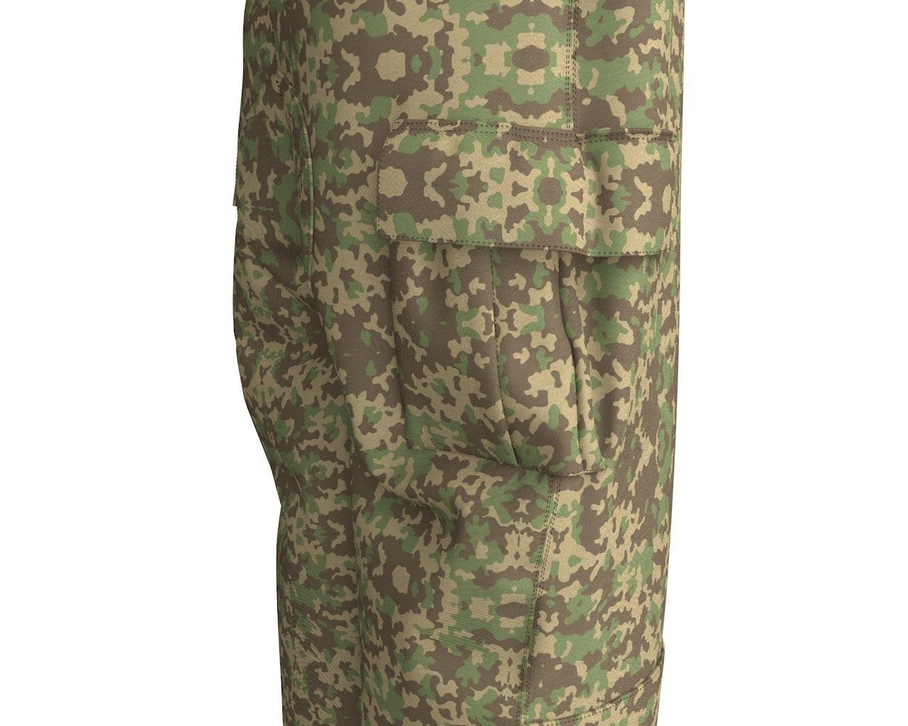 Army BDU Uniform Pant 3D model_3