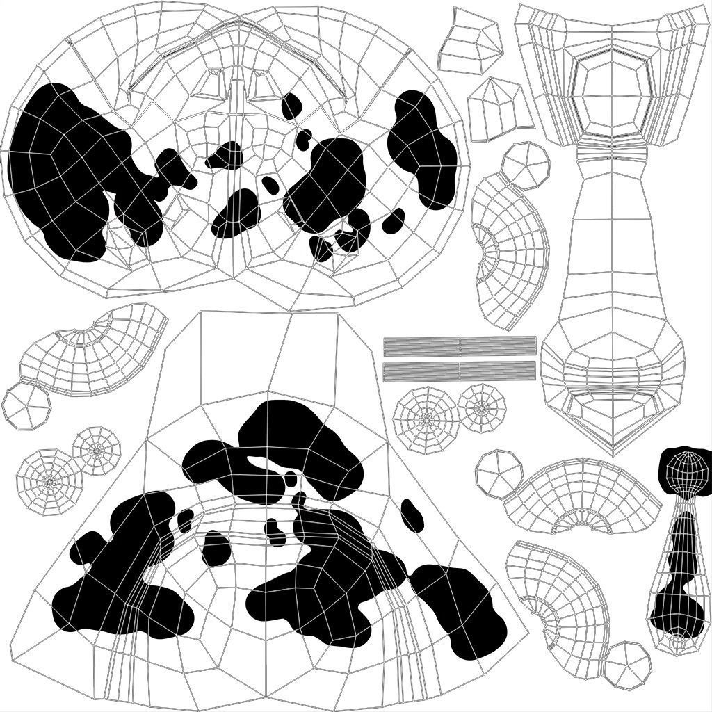 Cow Car Low-poly 3D model_14