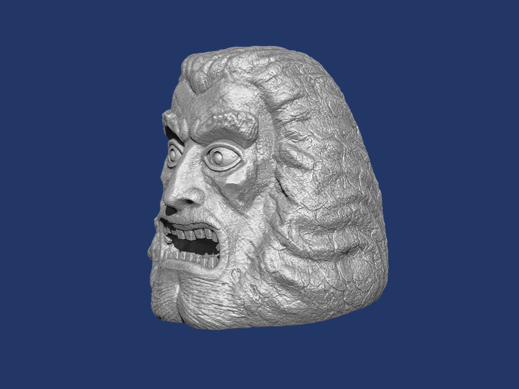 Zardoz statue of demon head 3D print model_5