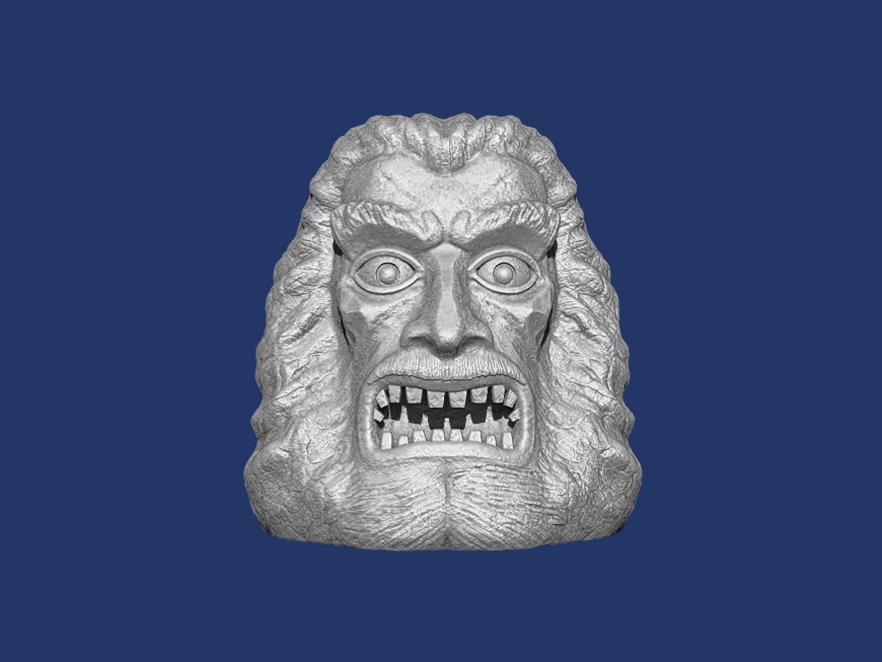 Zardoz statue of demon head 3D print model_4