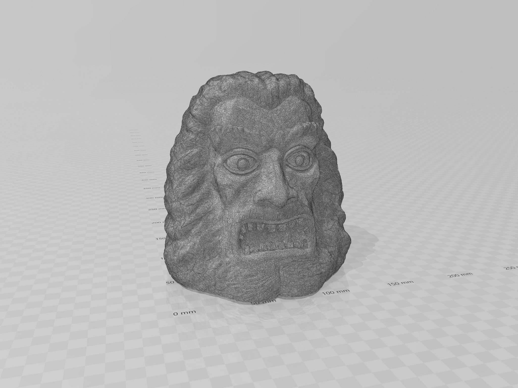 Zardoz statue of demon head 3D print model_8