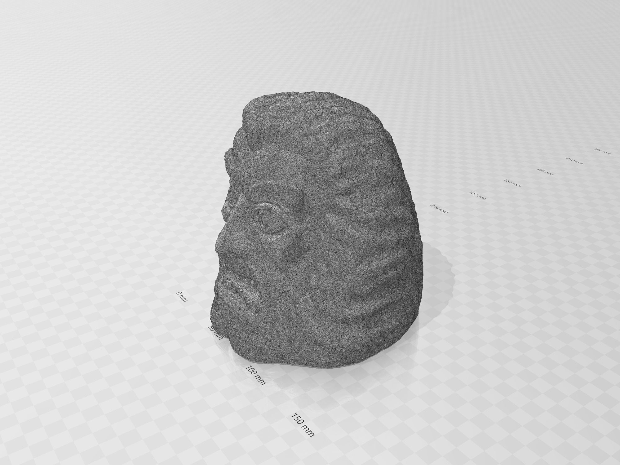 Zardoz statue of demon head 3D print model_10