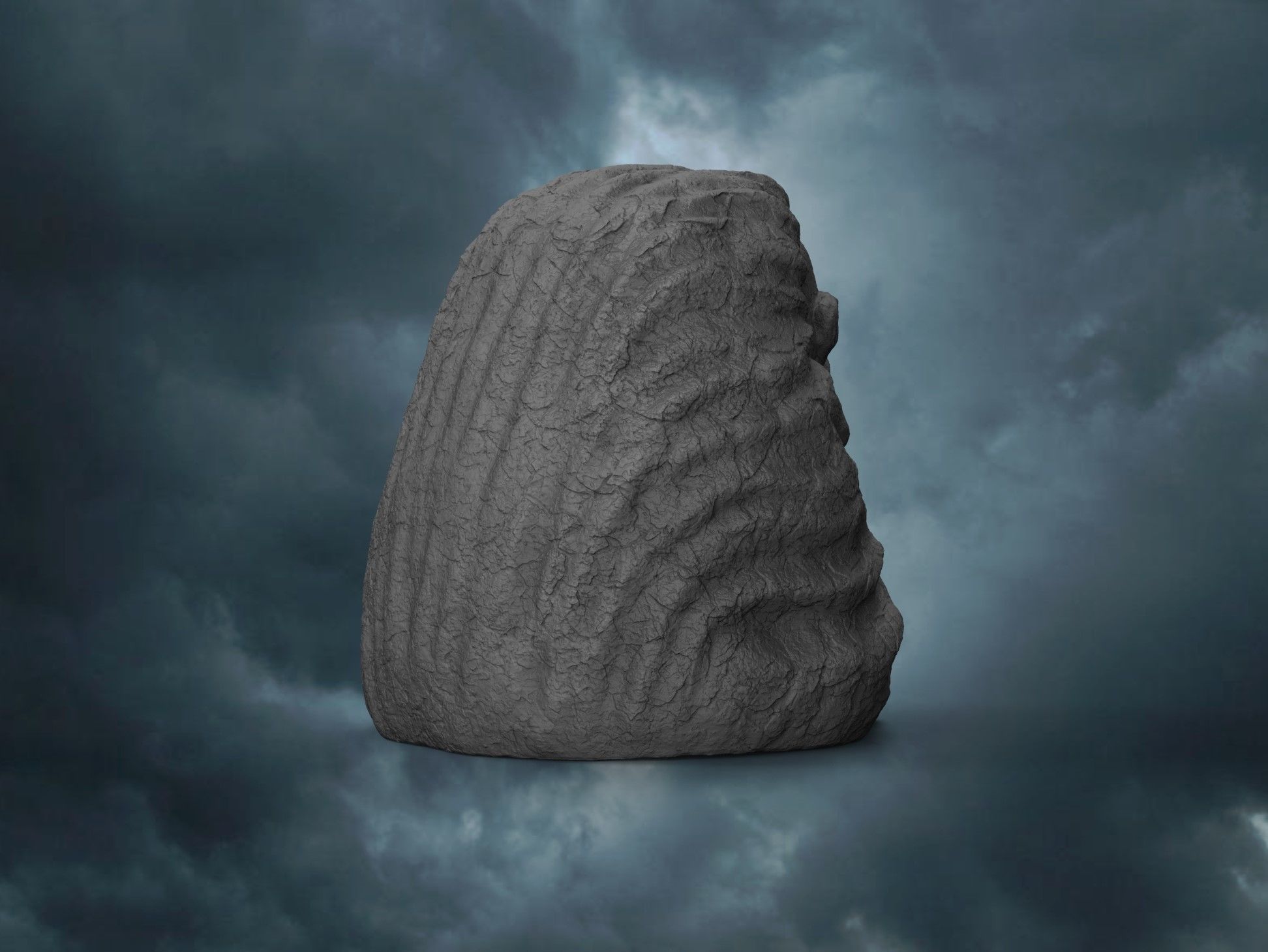 Zardoz statue of demon head 3D print model_3