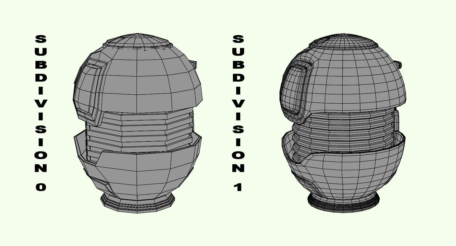 Urn design Low-poly 3D model_16