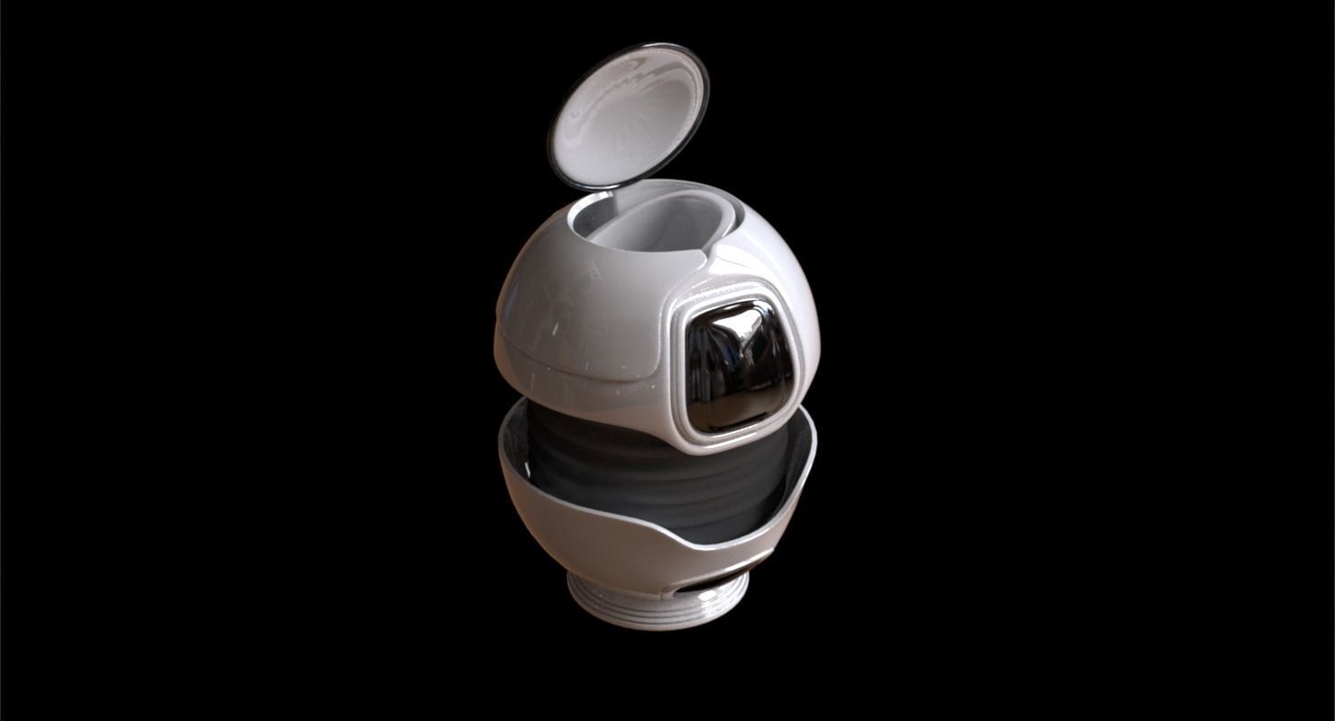 Urn design Low-poly 3D model_13