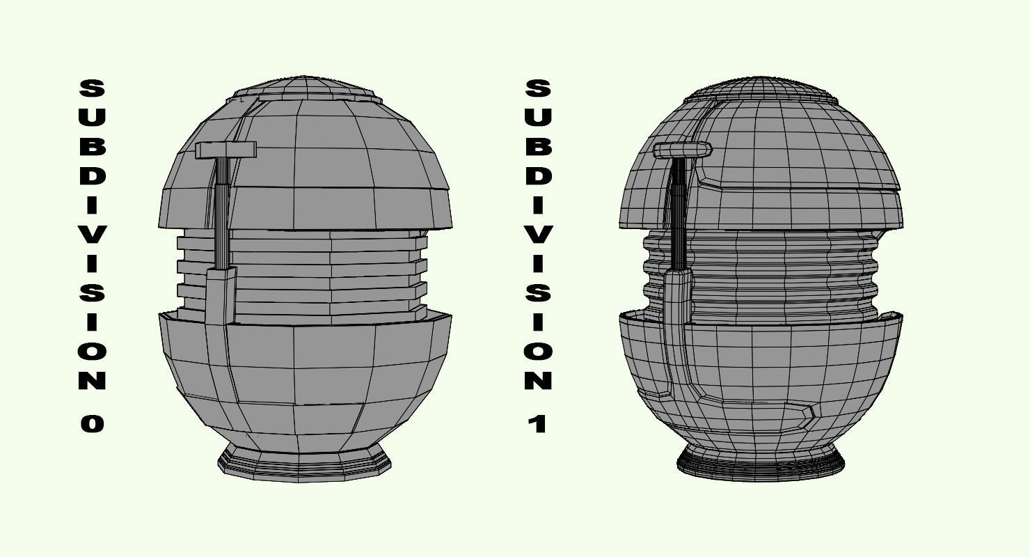 Urn design Low-poly 3D model_15